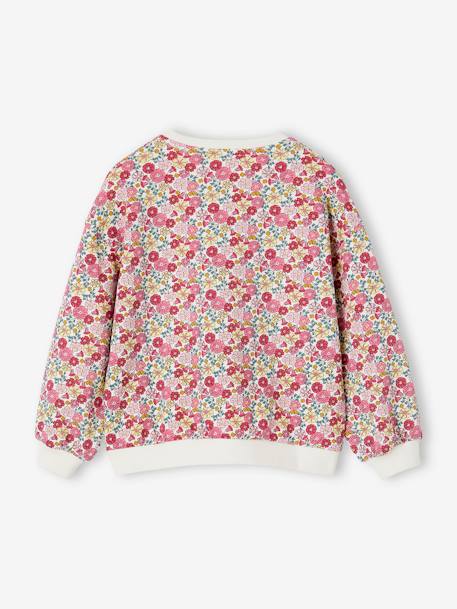 Sweat motifs fleurs fille rose 2 - vertbaudet enfant 