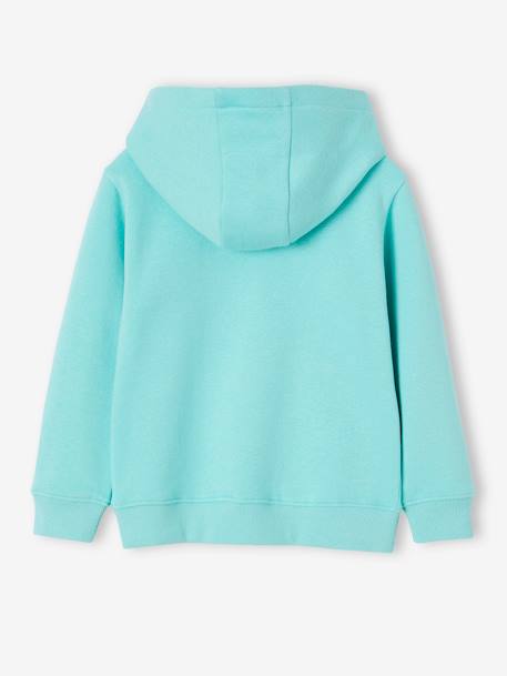 Sweat zippé à capuche Basics garçon ocre+turquoise 6 - vertbaudet enfant 