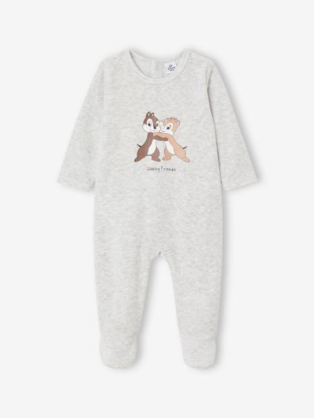 Dors-bien bébé garçon Disney® Tic & Tac en velours gris chiné 1 - vertbaudet enfant 