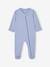 Lot de 3 pyjamas bébé en jersey ouverture zippée BASICS bleu chambray+cappuccino 2 - vertbaudet enfant 