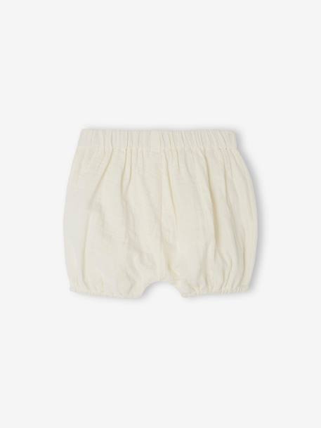 Lot de 2 bloomers naissance en gaze de coton bleu grisé+écru 10 - vertbaudet enfant 