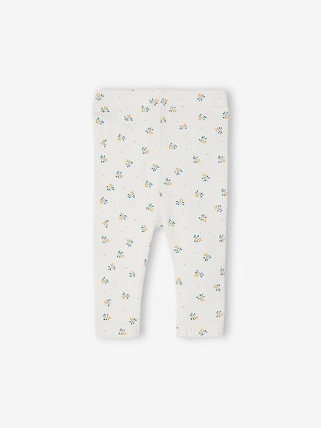 Lot de 2 leggings basic bébé BASICS BEIGE CLAIR IMPRIME+rose poudré 4 - vertbaudet enfant 