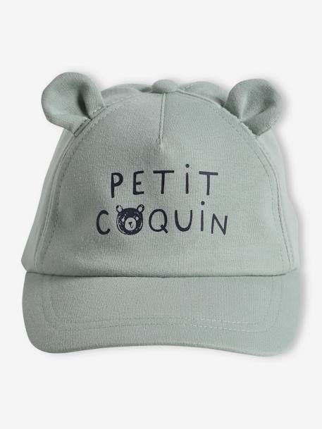 Casquette ourson bébé garçon lichen+marine 1 - vertbaudet enfant 