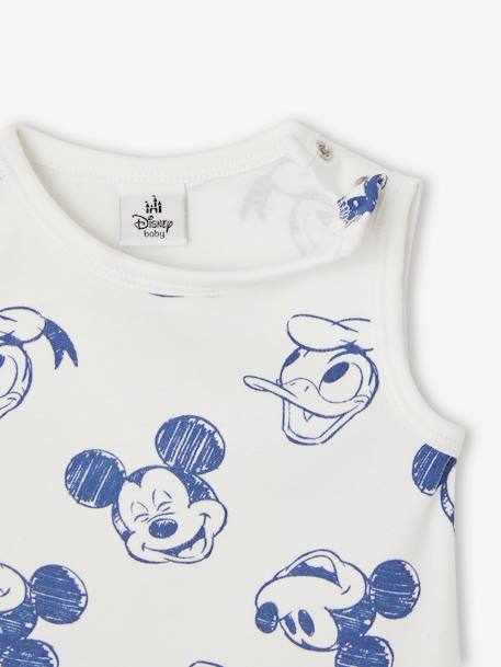 Lot de 2 bodies bébé sans manches Disney® Mickey et Donald Bleu ciel + blanc 5 - vertbaudet enfant 