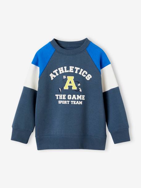 Sweat sport colorblock garçon marine 2 - vertbaudet enfant 