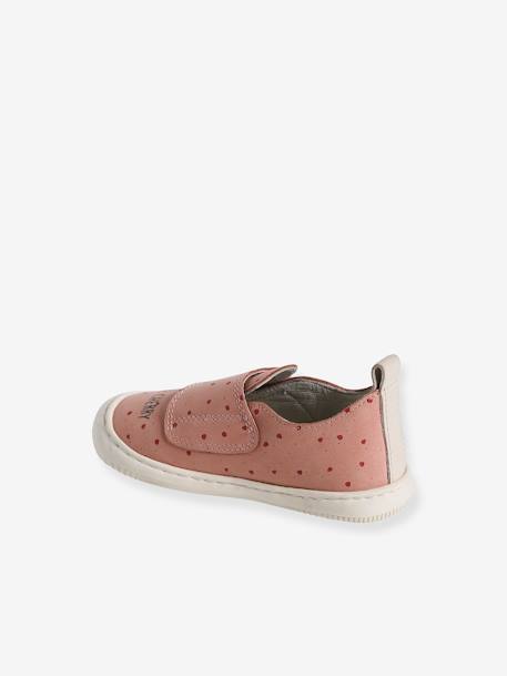 Chaussons scratchés bébé en cuir souple rose+rose imprimé 9 - vertbaudet enfant 