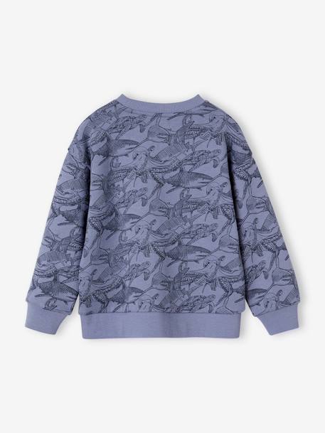 Sweat motifs crayonnés garçon bleu grisé+vert 4 - vertbaudet enfant 