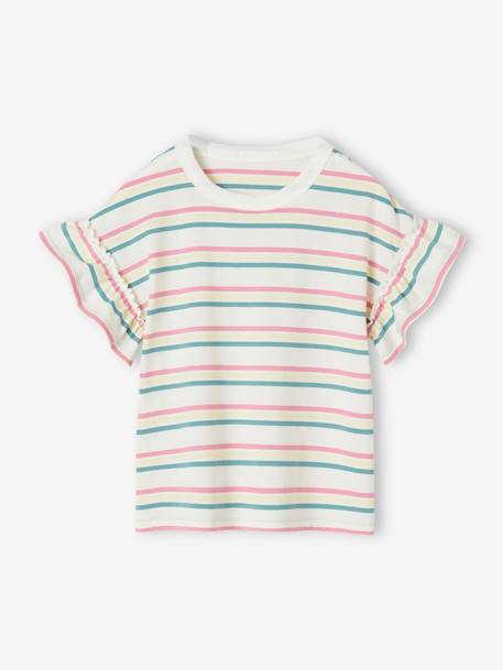 Ensemble t-shirt + salopette en jean fille stone 2 - vertbaudet enfant 