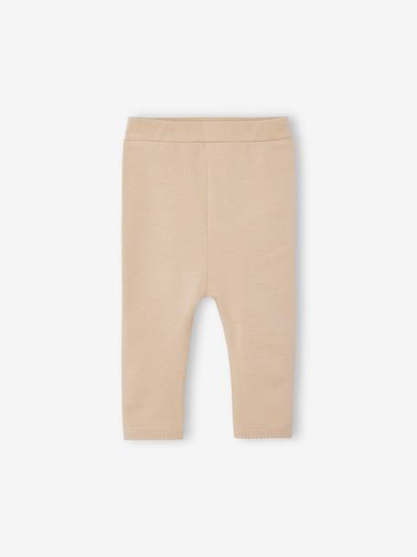 Lot de 2 leggings basic bébé BASICS BEIGE CLAIR IMPRIME+rose poudré 3 - vertbaudet enfant 