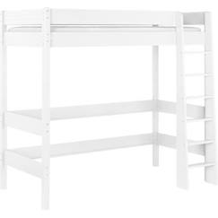 Lit mezzanine  Cléa - Blanc - 90x190 cm - Sommier à lattes en bois massif  - vertbaudet enfant