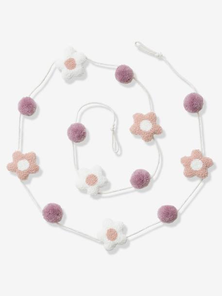 Guirlande fleurs et pompons rose imprimé 3 - vertbaudet enfant 