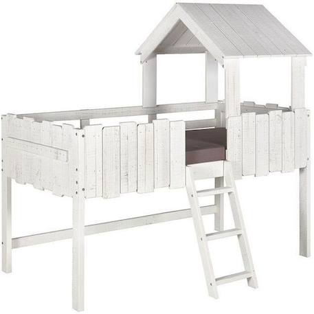 Lit cabane enfant  Donnie - Blanc - 90x190 cm - Bois massif - Avec tiroirs BLANC 1 - vertbaudet enfant 