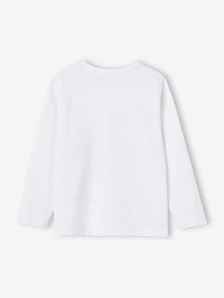 Tee-shirt imprimé Basics garçon manches longues blanc+blanc chiné+bleu grisé+bleu nuit+marine+noix de pécan+ocre 2 - vertbaudet enfant 