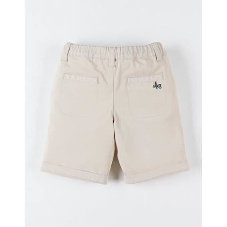 Bermuda en twill taille élastiquée BEIGE 4 - vertbaudet enfant 