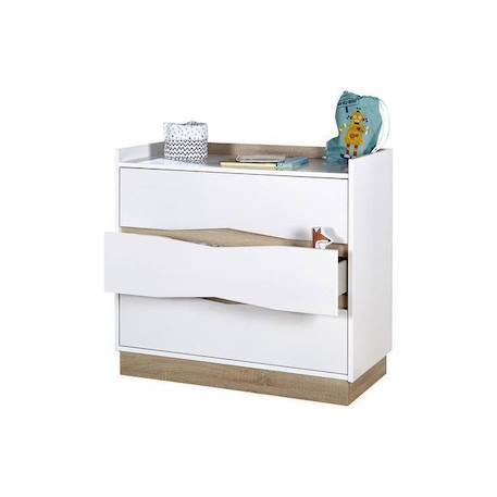 Commode - Akiten Retail - Naïs - 3 tiroirs - Blanc - Bois - Bébé BLANC 2 - vertbaudet enfant 