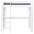 Pack lit mezzanine 2 places avec bureau et matelas Ali Blanc 120x190 cm BLANC 2 - vertbaudet enfant 