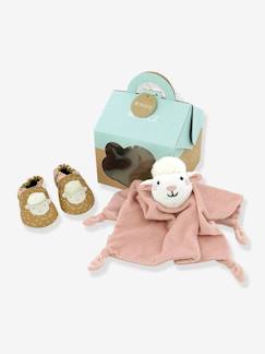 Chaussures-Chaussures bébé 17-26-Coffret de naissance chaussons + doudou ROBEEZ©