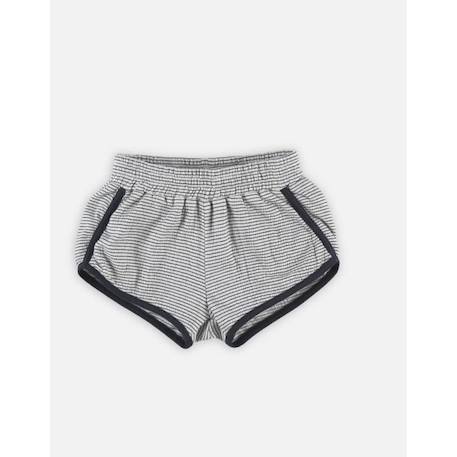 Bébé-Short-Bermuda rayé en jersey froissé