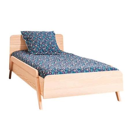 Lit enfant - AKITEN RETAIL - Pixia - Bois massif - Barrières intégrées - 90x190 cm BLANC 1 - vertbaudet enfant 