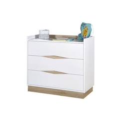 Chambre et rangement-Chambre-Commode - Akiten Retail - Naïs - 3 tiroirs - Blanc - Bois - Bébé