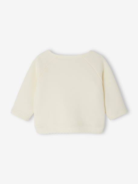 Sweat volant en broderie anglaise naissance écru 3 - vertbaudet enfant 