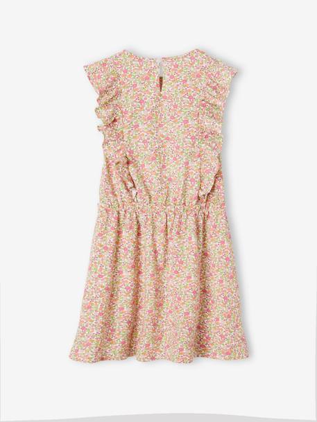 Robe imprimée à volants fille bleu ciel+rose+vert imprimé 6 - vertbaudet enfant 