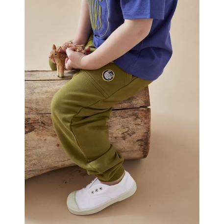 Pantalon jogging en molleton VERT 2 - vertbaudet enfant 