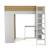 Lit mezzanine combiné Memphis  Blanc et bois - 90x190 cm - Solution gain de place et fonctionnelle BLANC 2 - vertbaudet enfant 