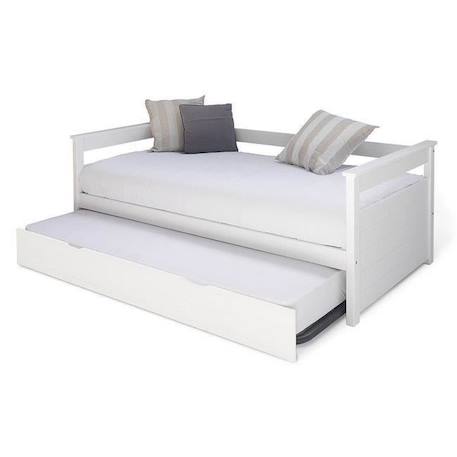 Pack Lit gigogne Izao avec matelas  Blanc 90x190 cm BLANC 2 - vertbaudet enfant 