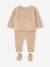 Ensemble 3 pièces en tricot : cardigan, pantalon et chaussons naissance beige chiné 6 - vertbaudet enfant 