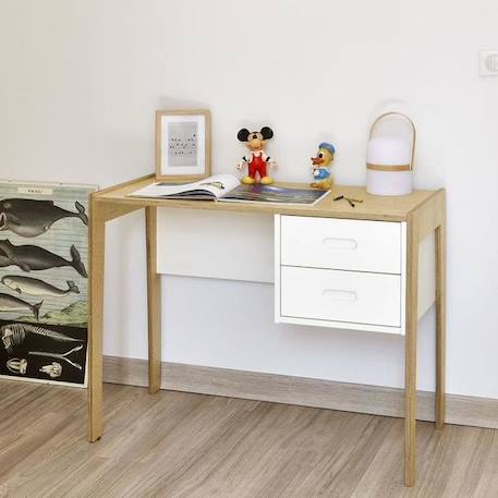 Bureau enfant Samy  Blanc et bois BLANC 3 - vertbaudet enfant 