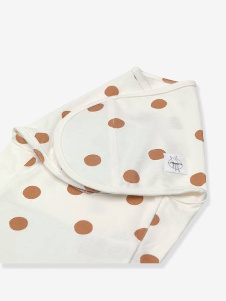 Couverture d'emmaillotage LÄSSIG Cozy Colors en pur coton bio blanc 4 - vertbaudet enfant 