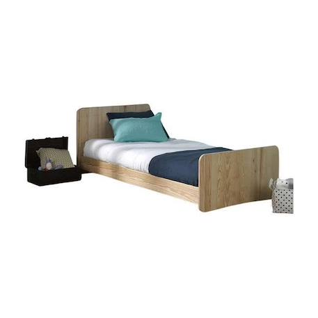 Lit 1 place - AKITEN RETAIL - Spike - Bois massif - Avec tiroirs - 90x190 cm BLANC 1 - vertbaudet enfant 