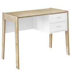 Bureau enfant Samy  Blanc et bois  - vertbaudet enfant