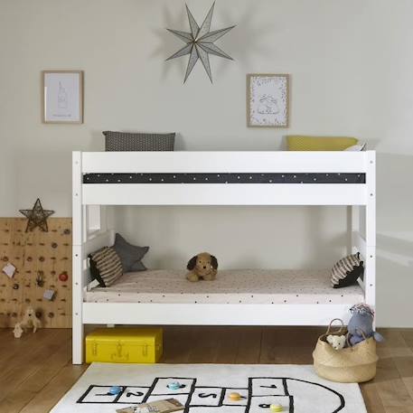 Lit superposé - SOGAN - Aniba - Bois massif - Blanc - 90x200 cm BLANC 3 - vertbaudet enfant 