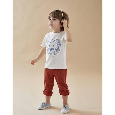 Pantalon 2-en-1 en twill ROUGE 1 - vertbaudet enfant 