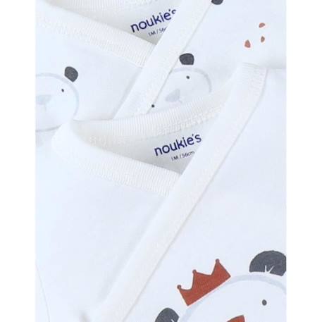 Set de 2 bodies croisés manches longues imprimé ours BLANC 3 - vertbaudet enfant 