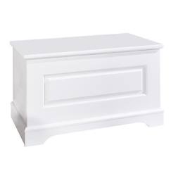 -Coffre à jouets - SOGAN - Collection Lila - Blanc - Bois massif et MDF FSC - 92 L