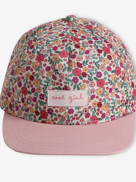 Casquette fleurie fille rose 3 - vertbaudet enfant 