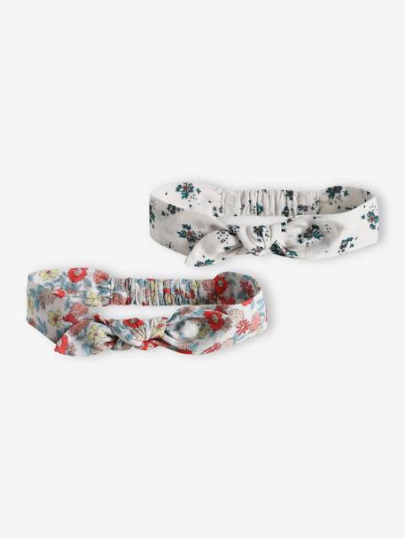 Bébé-Lot de 2 headbands bébé fille fleuris effet noué