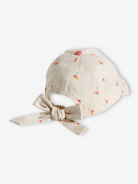 Casquette cerise fille écru 3 - vertbaudet enfant 