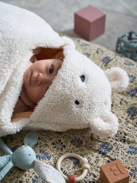 Nid d'ange transformable en peluche Ourson beige+écru+kaki 14 - vertbaudet enfant 