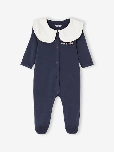 Lot de 3 dors-bien 'coeur' bébé en interlock bleu nuit 6 - vertbaudet enfant 