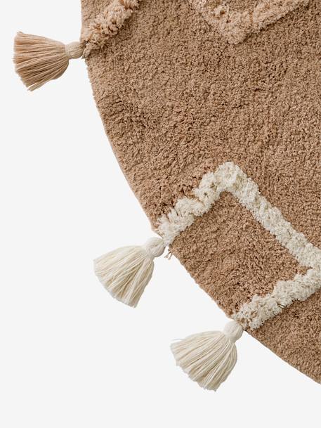 Tapis rond berbère à pompons beige 3 - vertbaudet enfant 