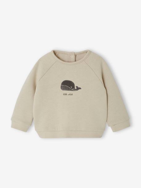 Ensemble bébé sweat et pantalon argile+écru+rose nude 2 - vertbaudet enfant 