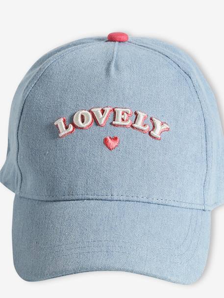 Casquette en denim 'lovely' fille bleu jean 4 - vertbaudet enfant 