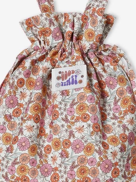 Tote Bag fleuri abricot poudré 3 - vertbaudet enfant 