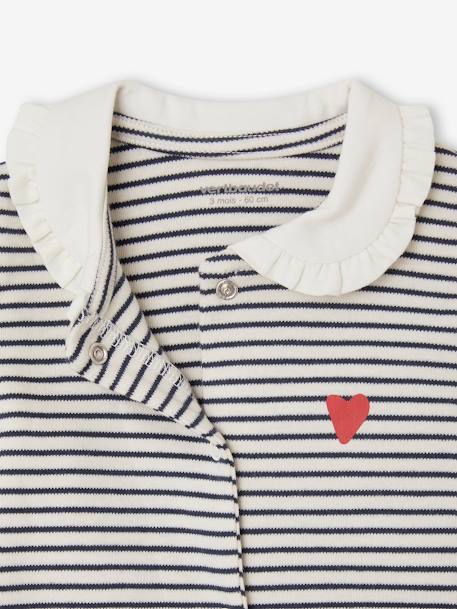 Lot de 3 dors-bien 'coeur' bébé en interlock bleu nuit 4 - vertbaudet enfant 