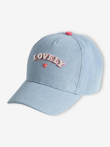 Casquette en denim "lovely" fille  - vertbaudet enfant