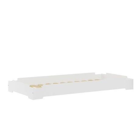 Lit empilable avec sommier et matelas - SOGAN - Stack - Blanc - 1 place - A lattes - MDF - Haute Densité 13 cm BLANC 2 - vertbaudet enfant 